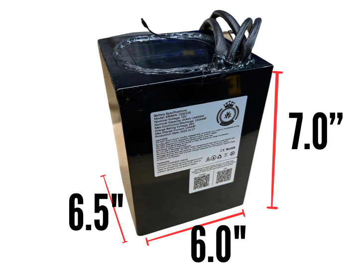 72V Lithium Battery for Razor MX500/MX650/RSF650/SX500 (100AMP/20AH)