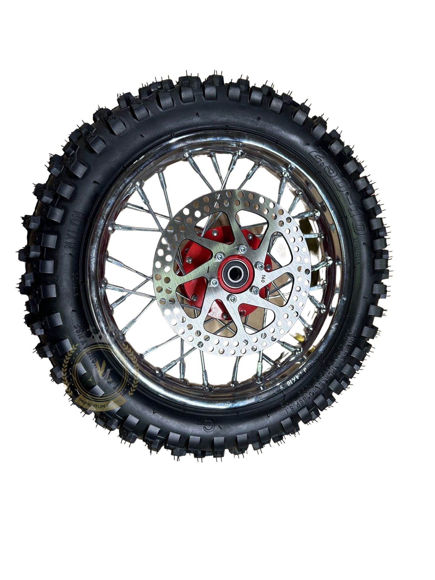 Razor SX500 Front Wheel - Red/Chrome | Complete Wheel