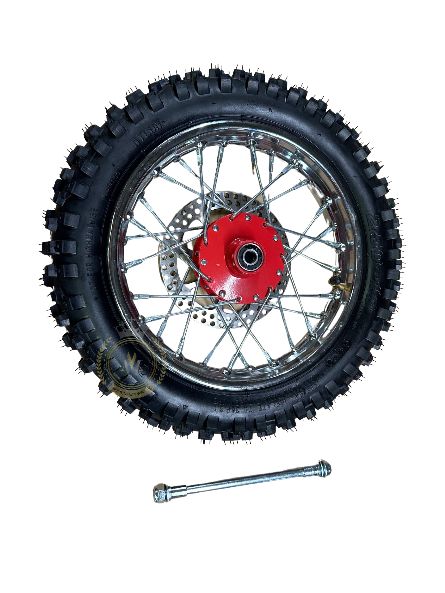 Razor SX500 Front Wheel - Red/Chrome | Complete Wheel