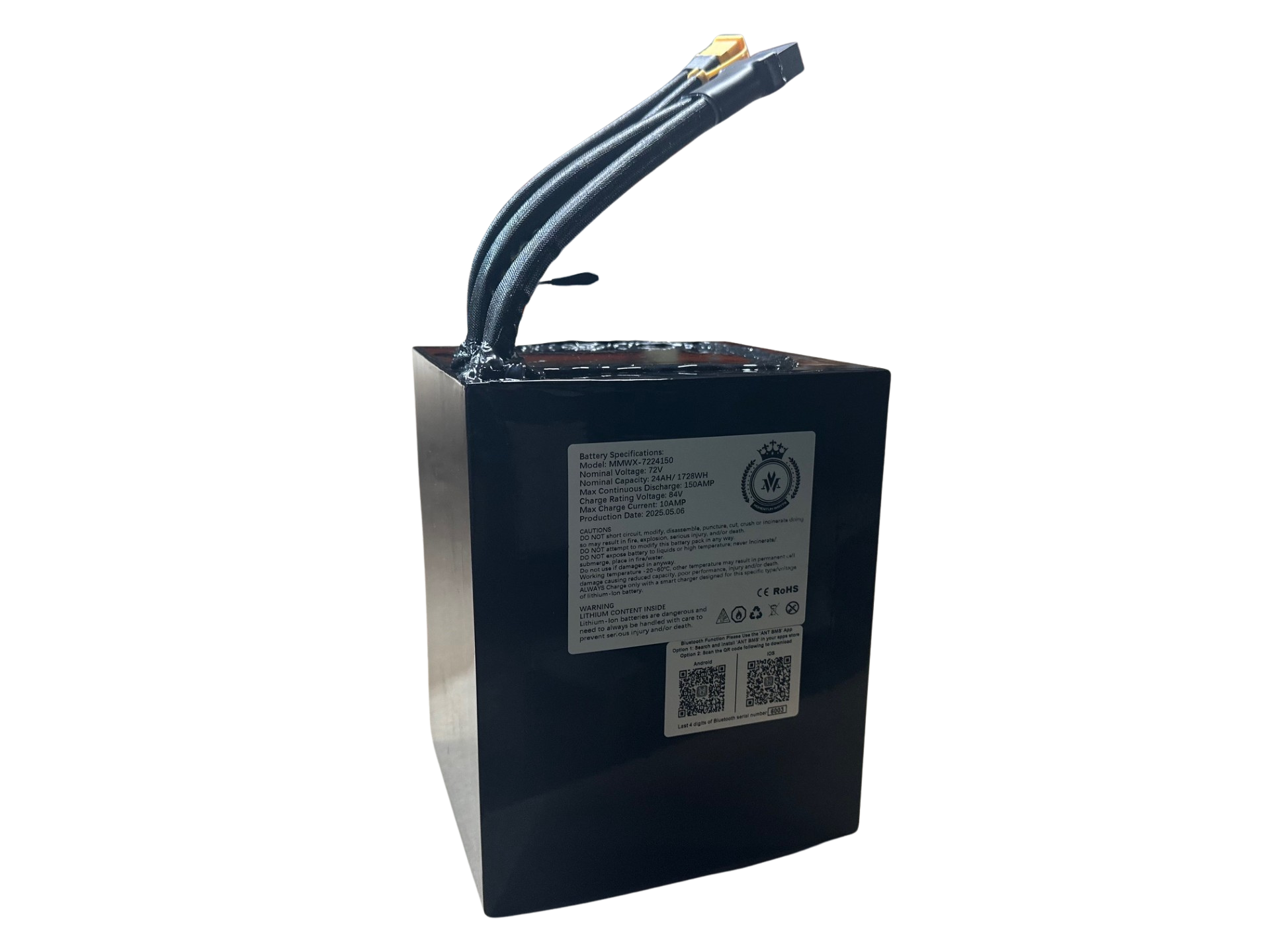 72V Lithium Battery for Razor MX500/MX650/RSF650/SX500 (150AMP/24AH)