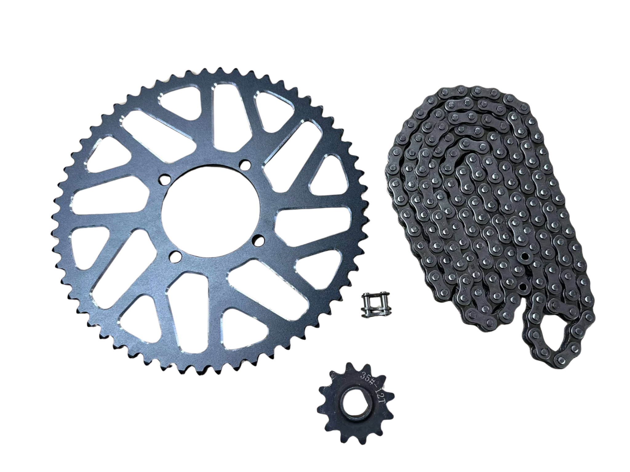 Razor #35 Chain & Sprocket Kit | FW11/GTS11 "Milled Aluminum Every Day Rider" Chain Kit (12T/58T)
